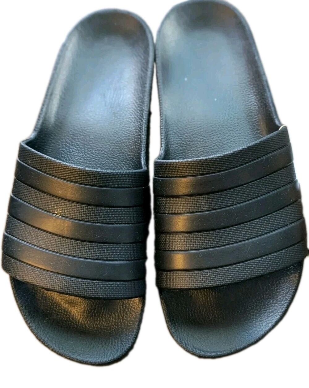 Adidas Adilette Aqua Slides Mens 10 Black Sandals F35550 New